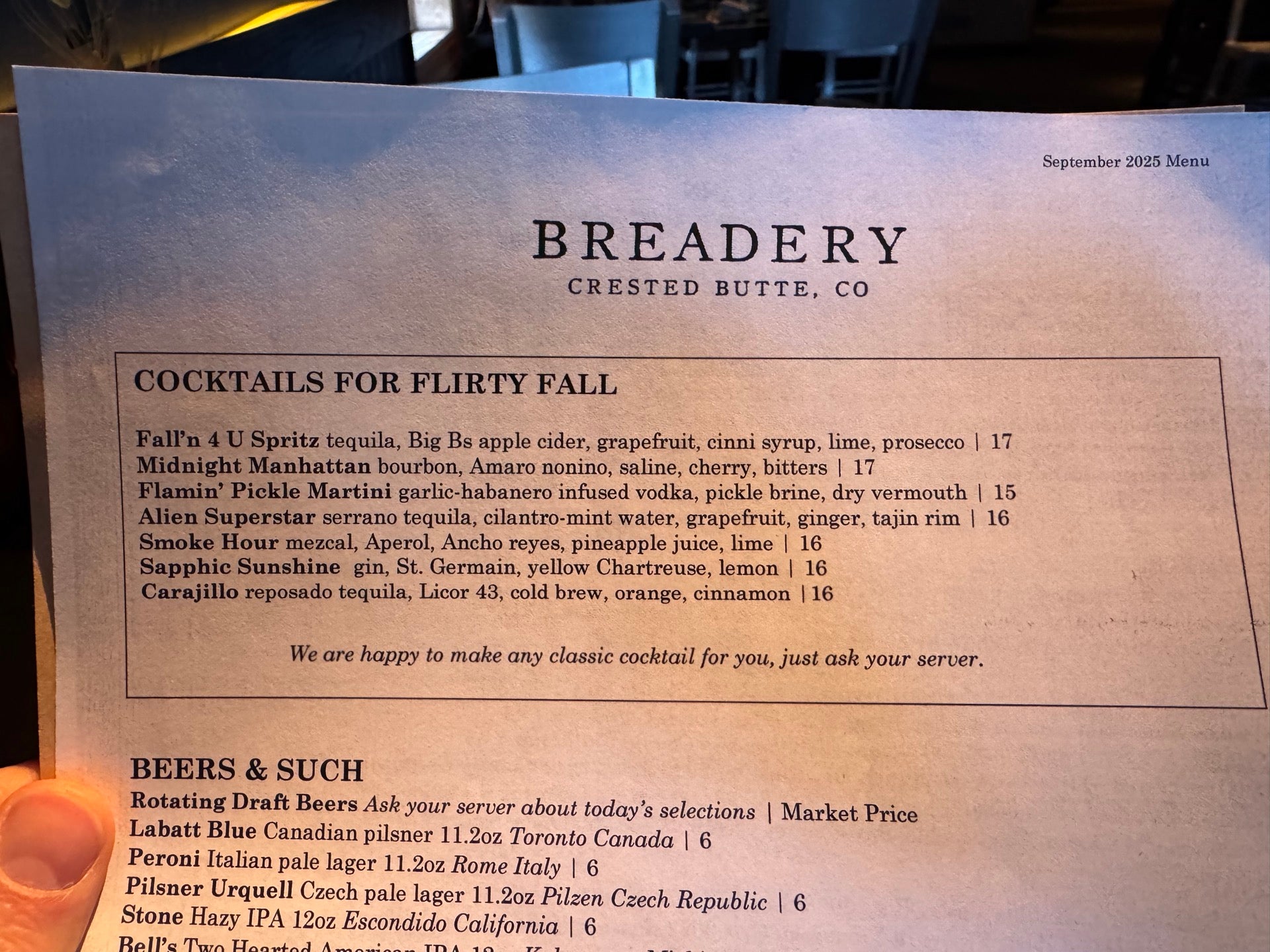 Checked in at Breadery CB